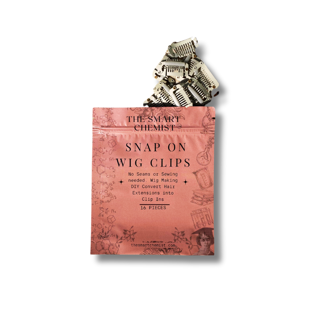 Snap On Wig Clips No Seams or Needles Wig Making DIY Convert Hair Extensions into Clip Ins 16 pieces