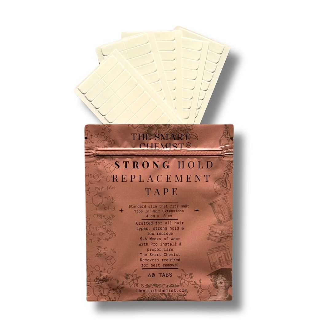 Double Sided Tape for Hair Extensions, Strong Hold Replacement Tape for Tape In Extensions 60 Tabs