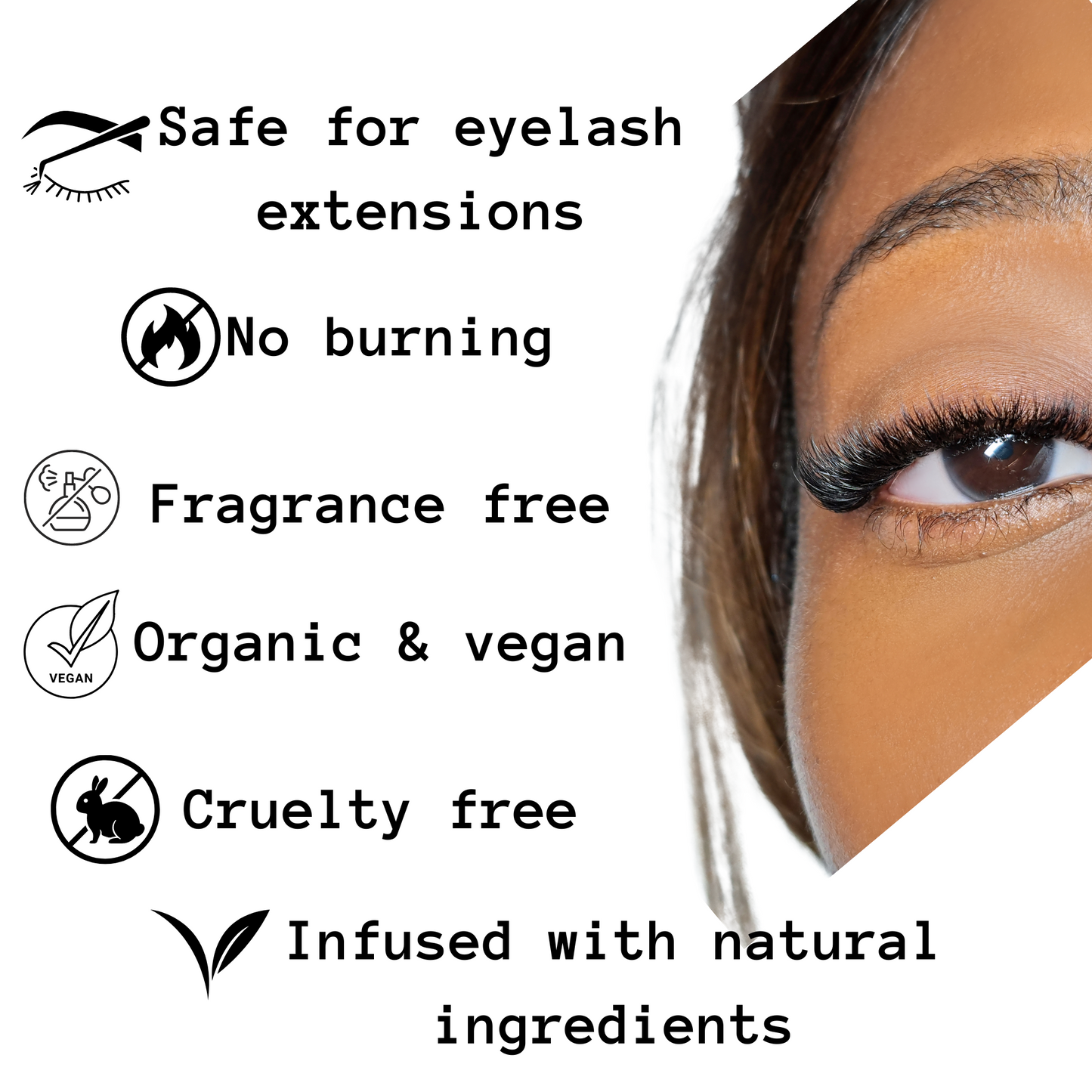 Eyelash Extension Shampoo + Brush Foaming Lash Wash infused with Organic Chamomile & Calendula, powered by Organic Castor Oil 2oz