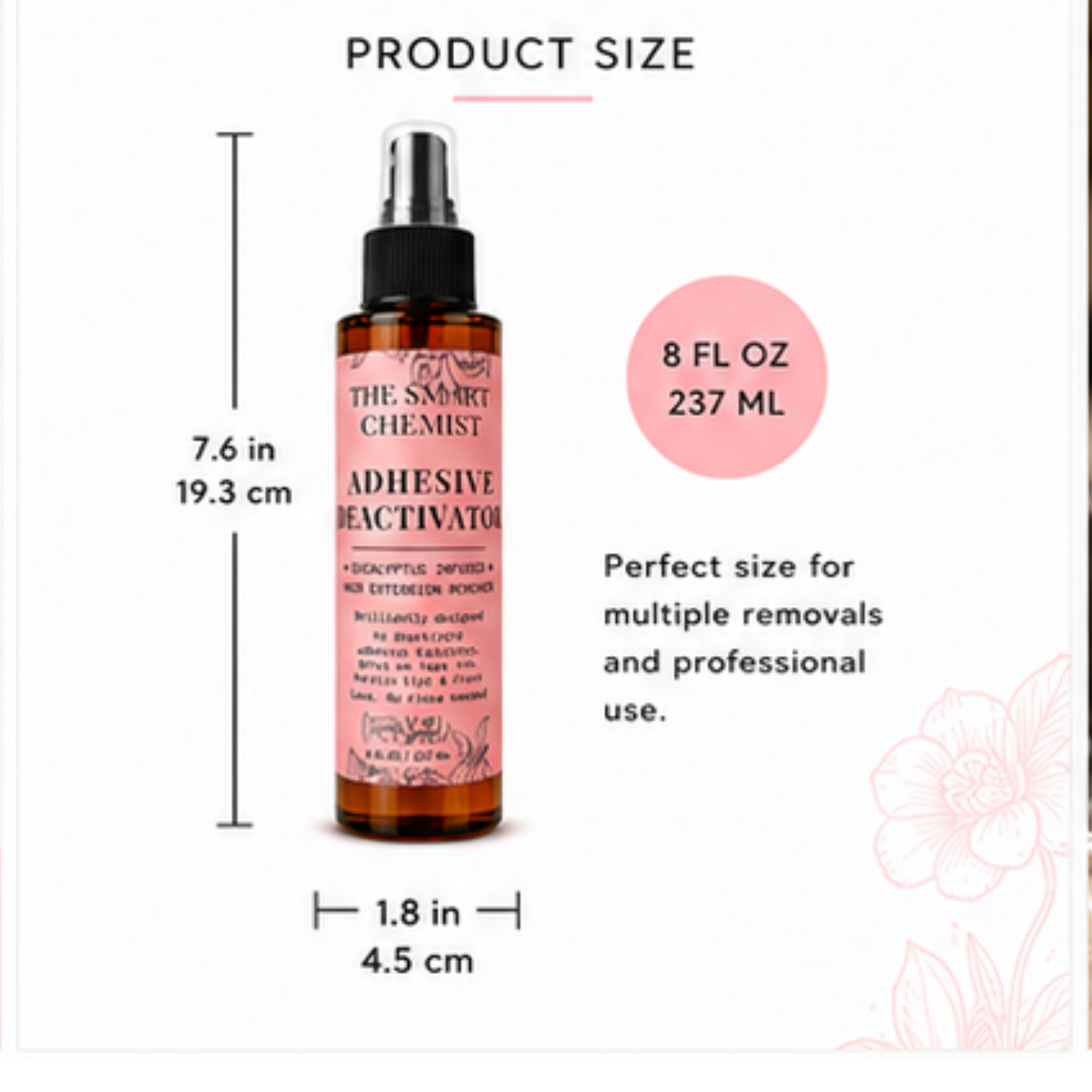 Adhesive Deactivator Remover for Tape In Hair Extensions 8 oz