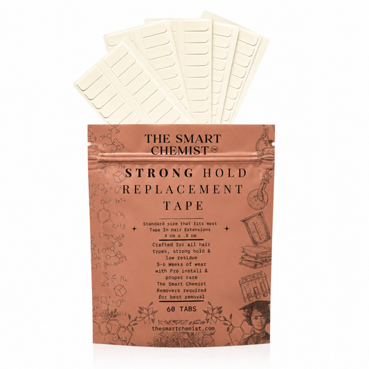 Double Sided Tape for Hair Extensions, Strong Hold Replacement Tape for Tape In Extensions 60 tabs 60 Tabs