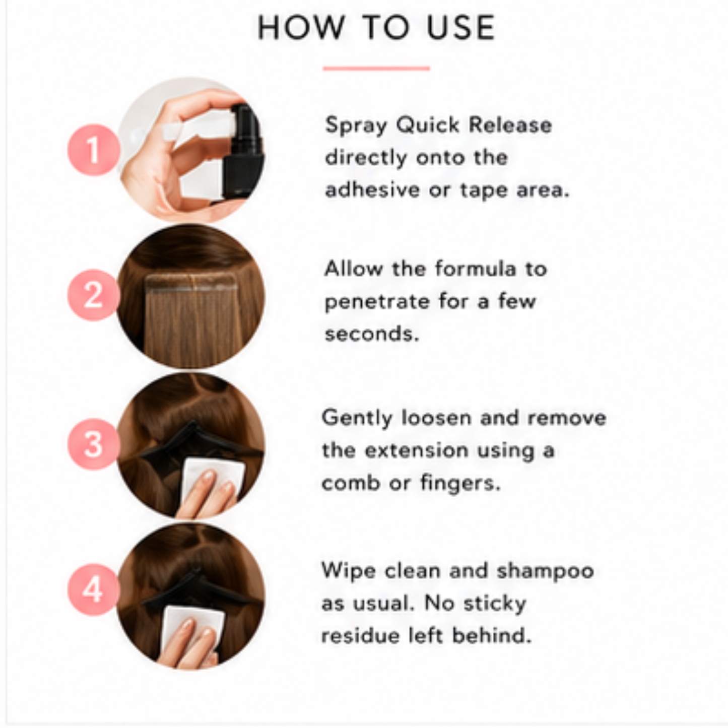 The Smart Chemist Hair Extension Remover Kit 2 step Set Removes Tape In Extensions And Tape ins Residue Quickly and Gently For Tape Extensions, Wigs & Hair Systems 12 oz