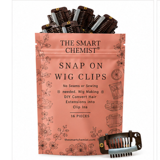 Snap On Wig Clips No Seams or Needles Wig Making DIY Convert Hair Extensions into Clip Ins 16 pieces