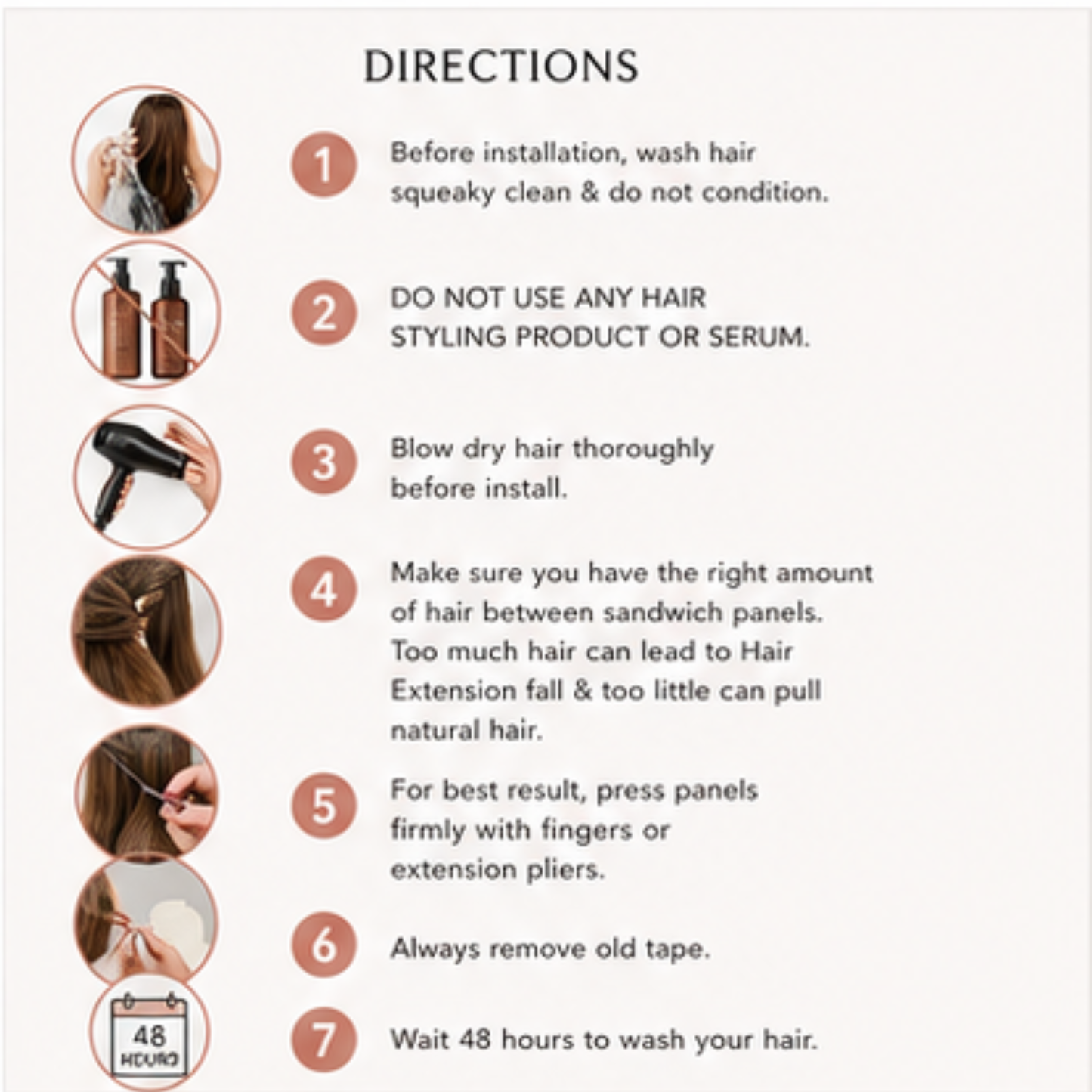 Double Sided Tape for Hair Extensions, Strong Hold Replacement Tape for Tape In Extensions 60 tabs 60 Tabs