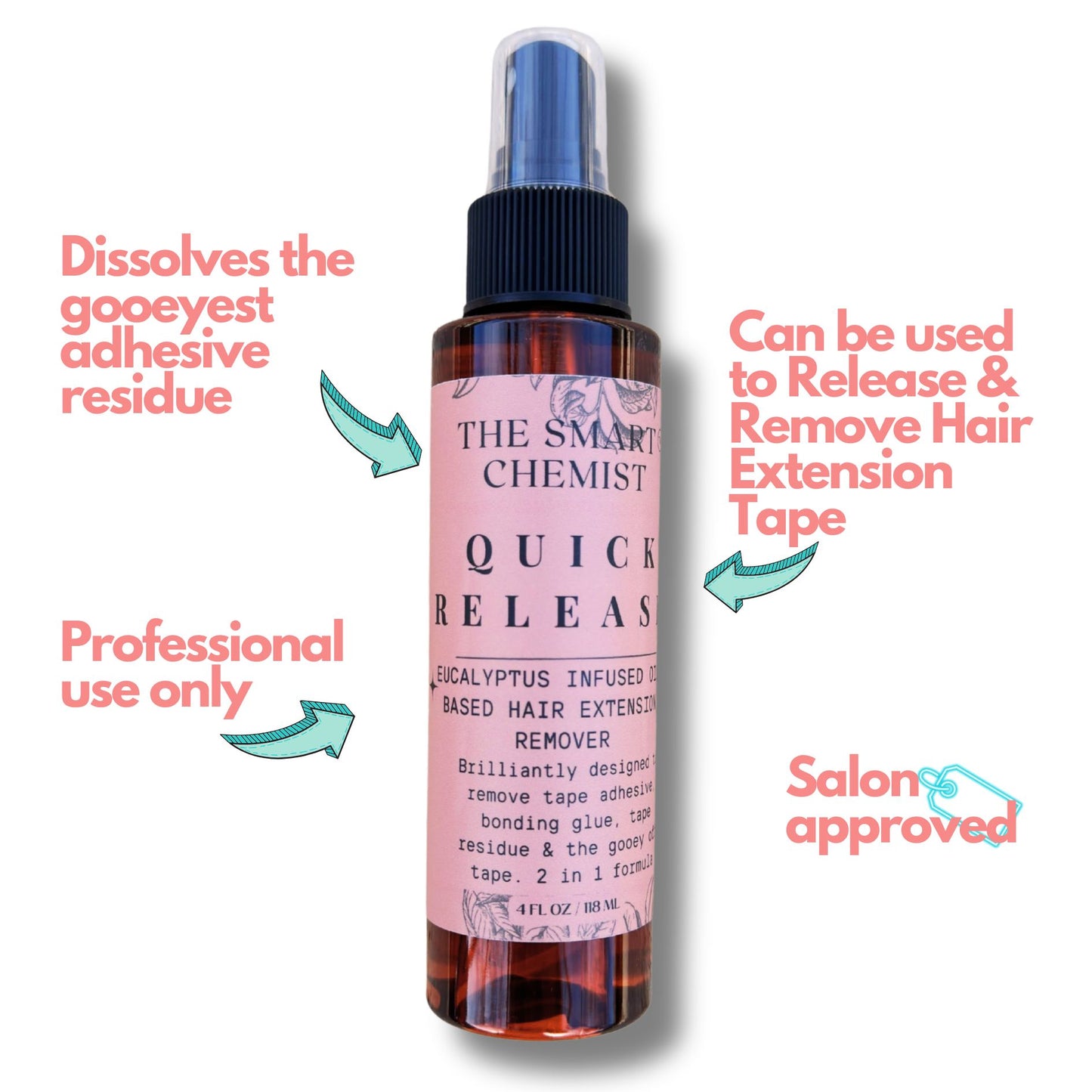 Release & Retape Remover Kit for Tape In, Keratin, Quick Weave and Front Lace Wig Hair Extensions