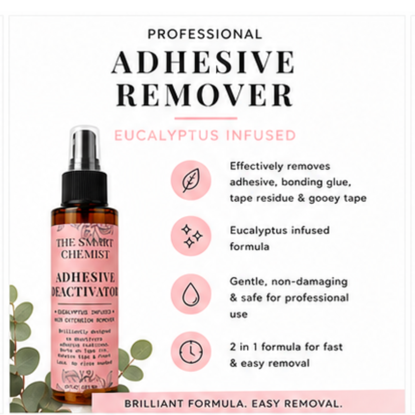 Adhesive Deactivator Remover for Tape In Hair Extensions 8 oz